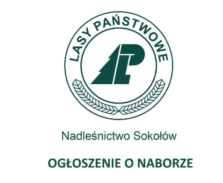 Logo Lasów Państwowych oraz informacja o ogłoszeniu